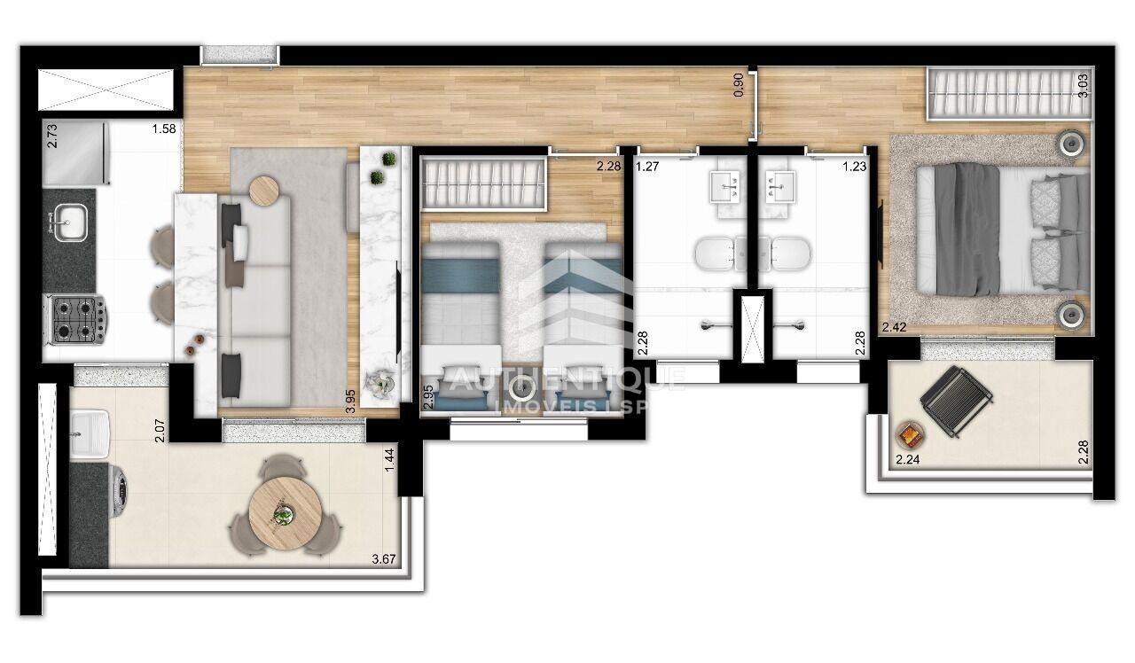 Apartamento, 1 quarto, 34 m² - Foto 34