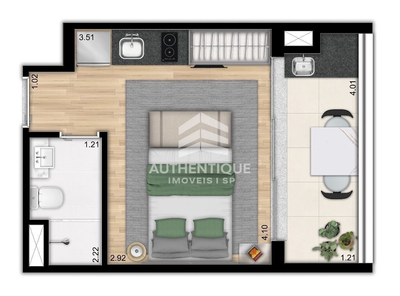 Apartamento, 1 quarto, 34 m² - Foto 31