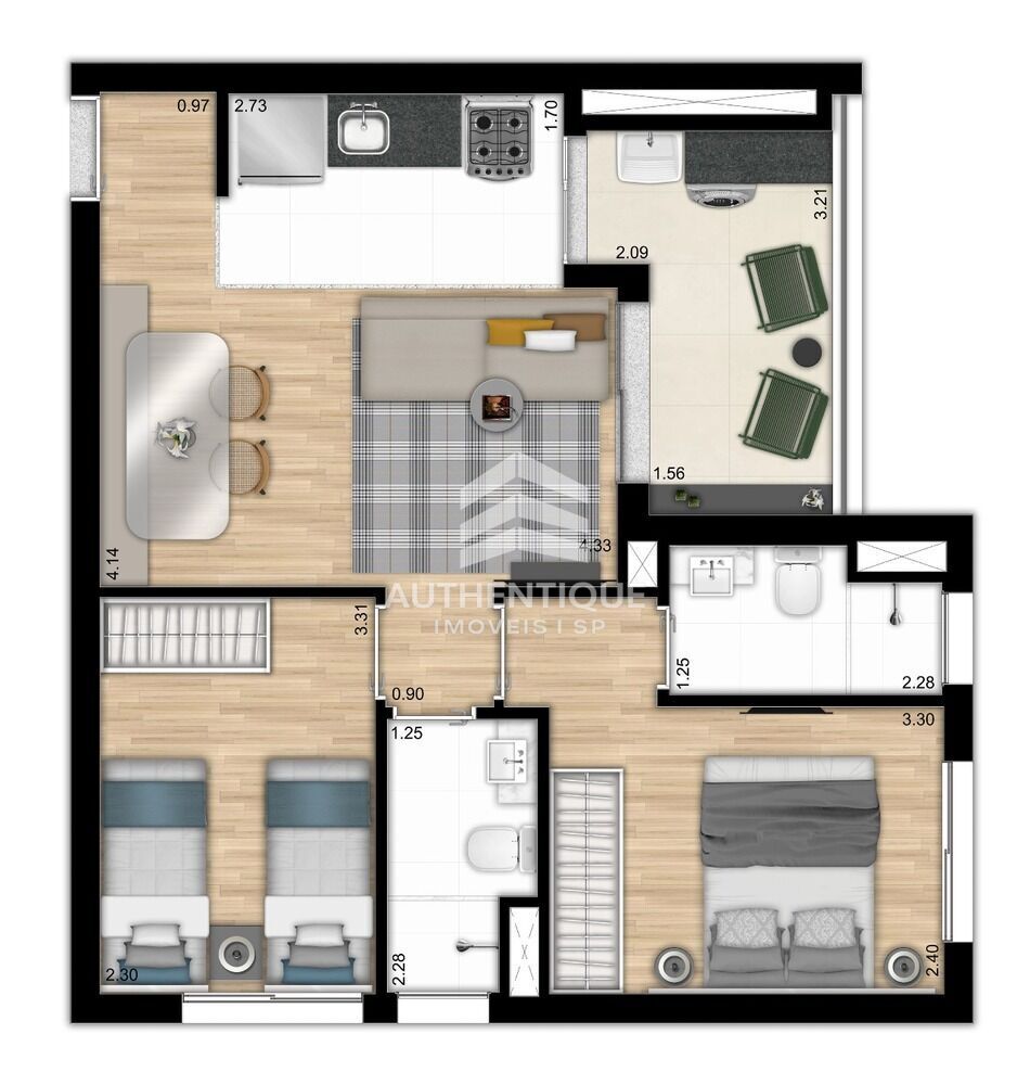 Apartamento, 1 quarto, 34 m² - Foto 33