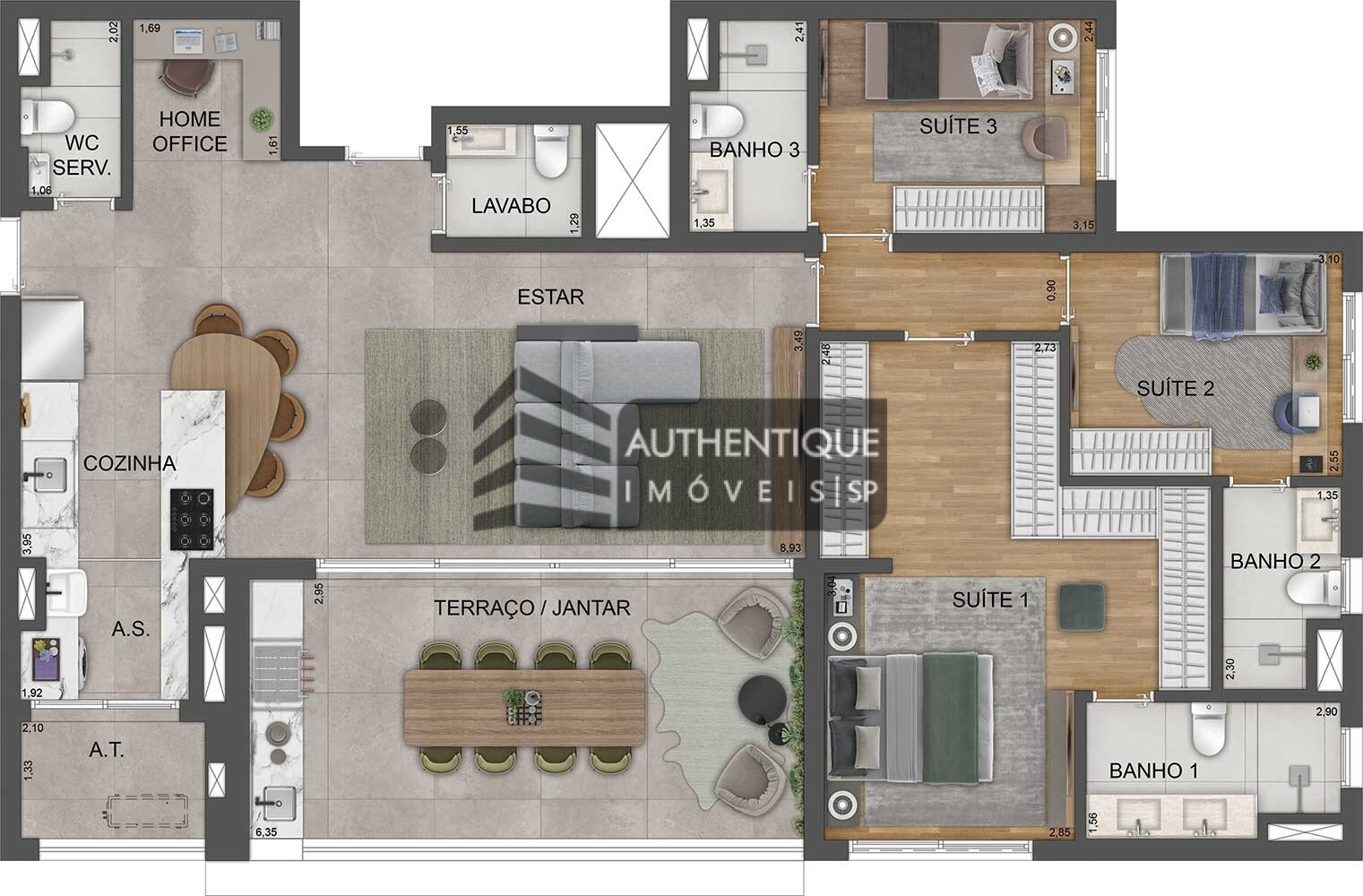 Apartamento à venda com 3 quartos, 118m² - Foto 36