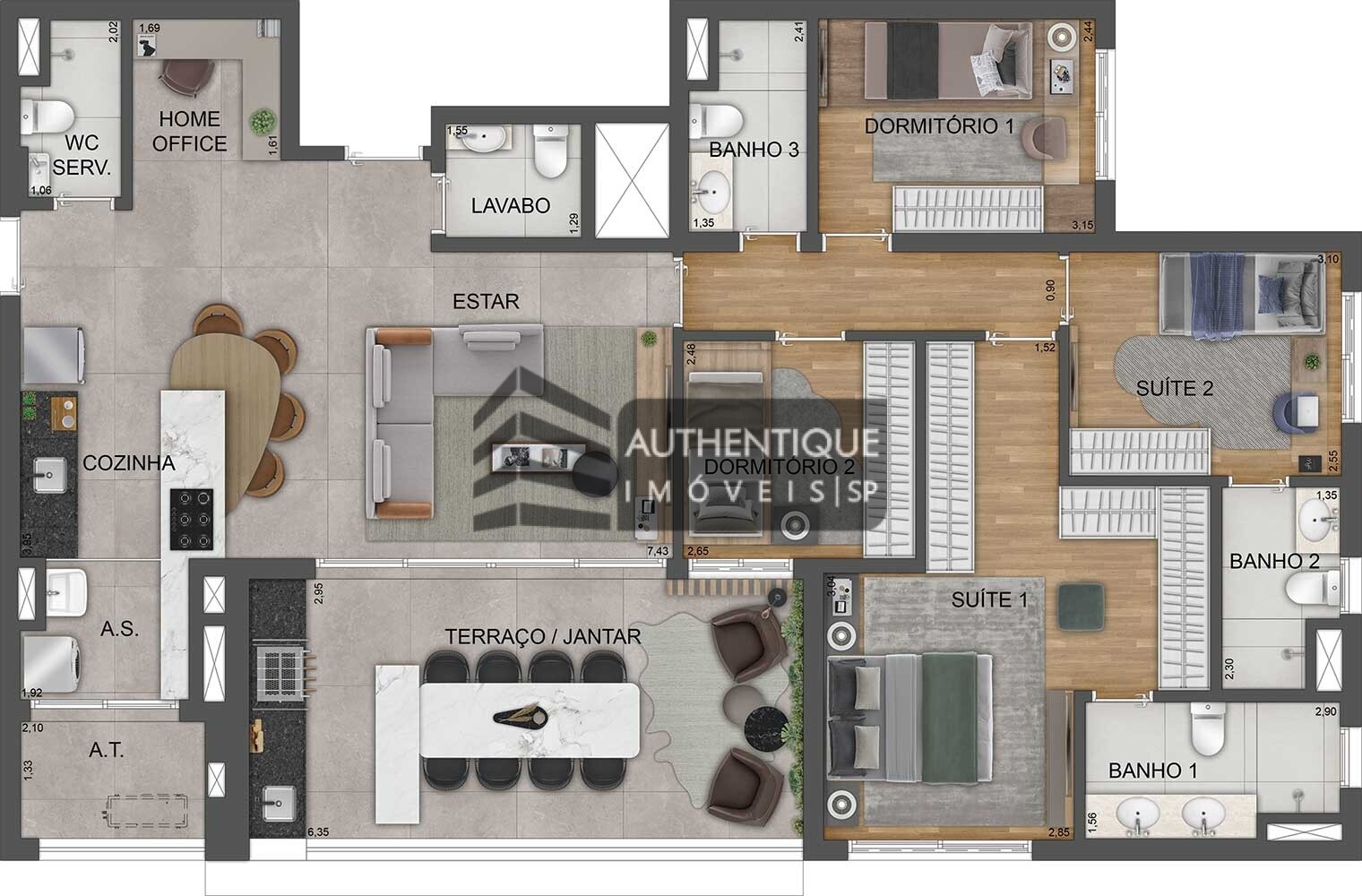 Apartamento à venda com 3 quartos, 118m² - Foto 38