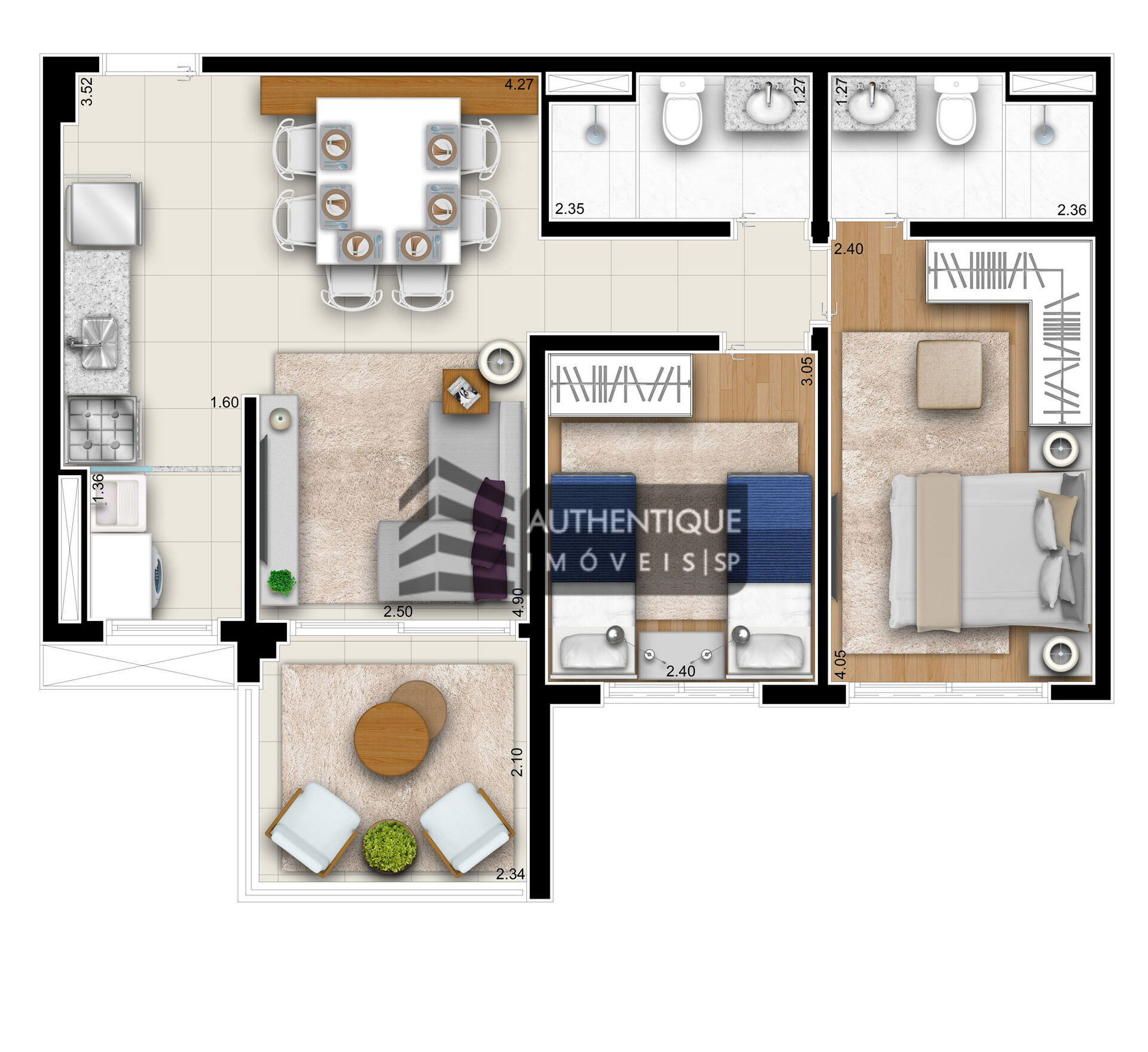 Apartamento à venda com 2 quartos, 59m² - Foto 36