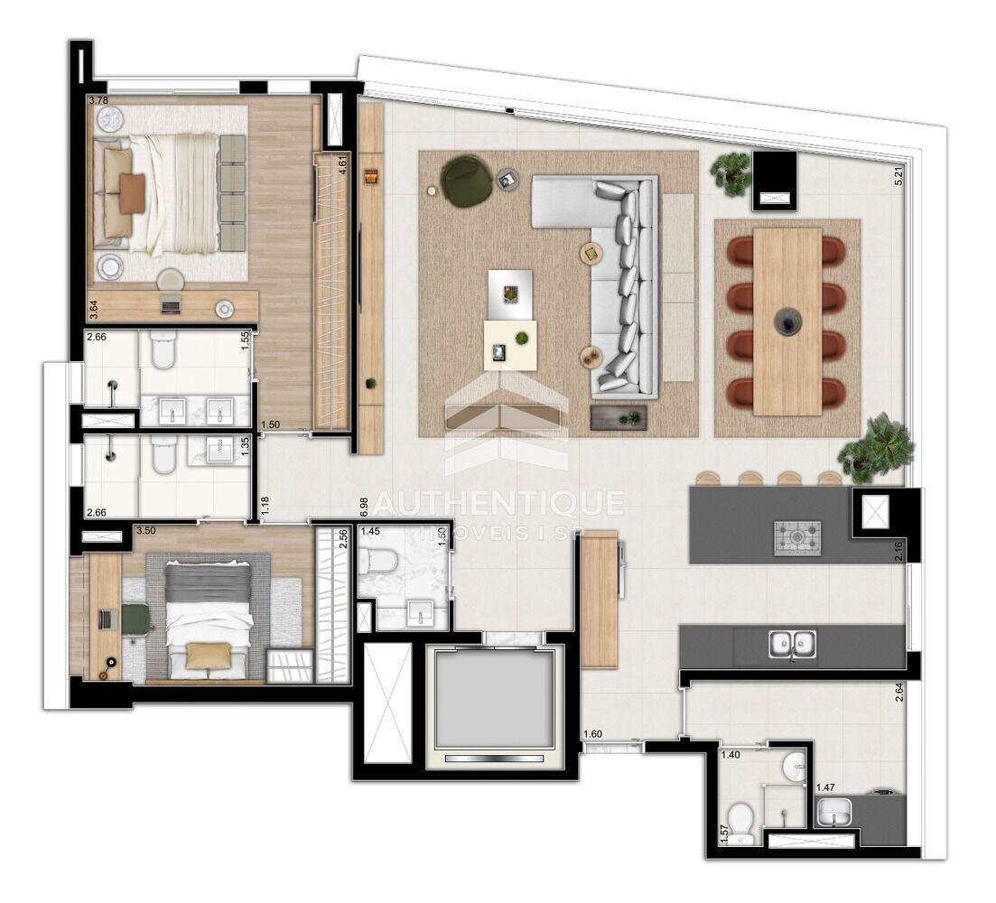 Apartamento, 2 quartos, 185 m² - Foto 19