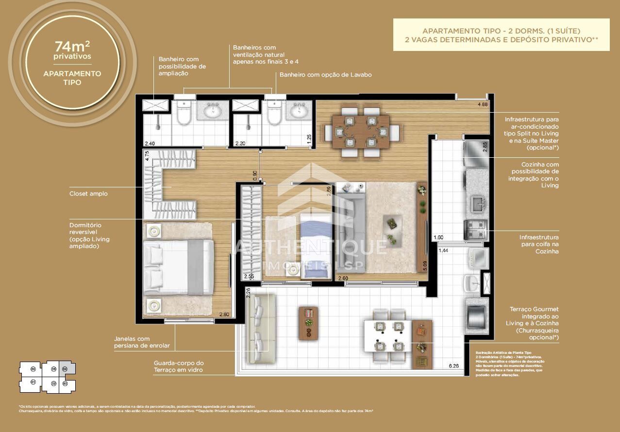 Apartamento, 2 quartos, 74 m² - Foto 25