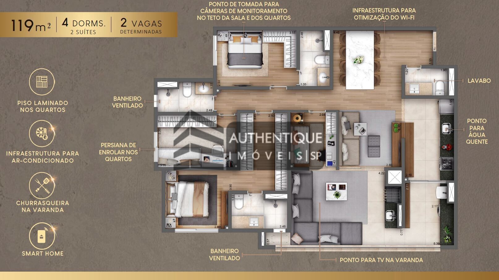 Apartamento à venda com 4 quartos, 119m² - Foto 15