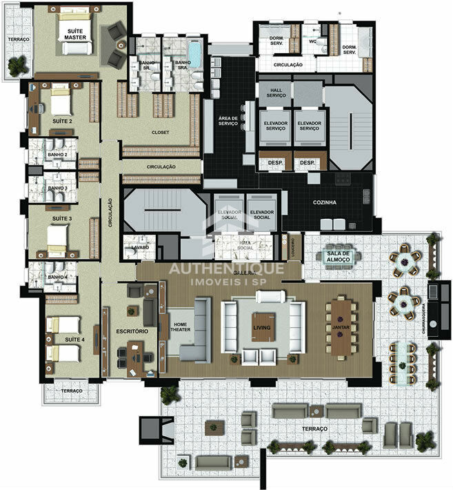 Apartamento, 4 quartos, 540 m² - Foto 21