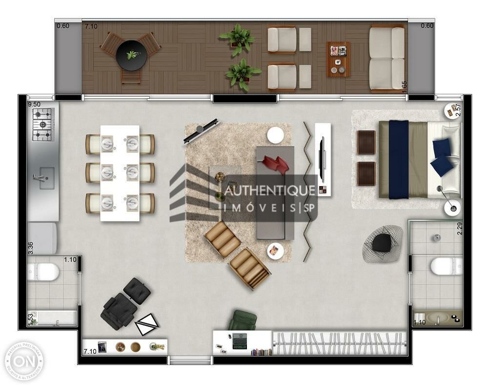 Apartamento à venda com 1 quarto, 35m² - Foto 13