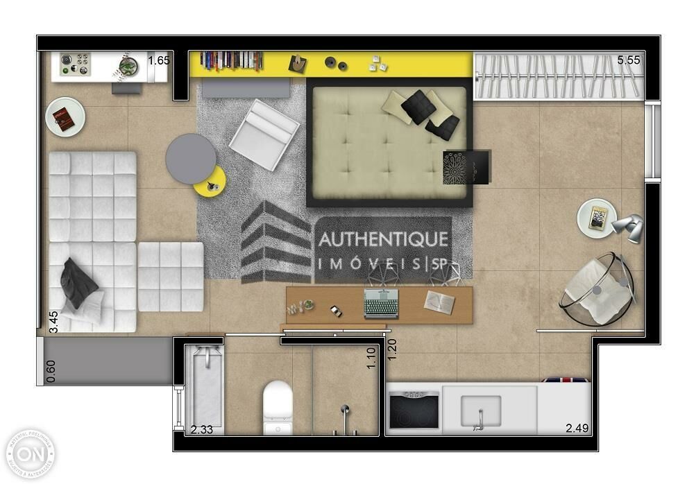 Apartamento à venda com 1 quarto, 35m² - Foto 10