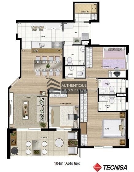 Apartamento à venda com 3 quartos, 104m² - Foto 16