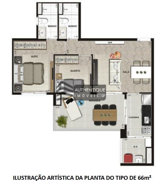 Apartamento à venda com 2 quartos, 66m² - Foto 47