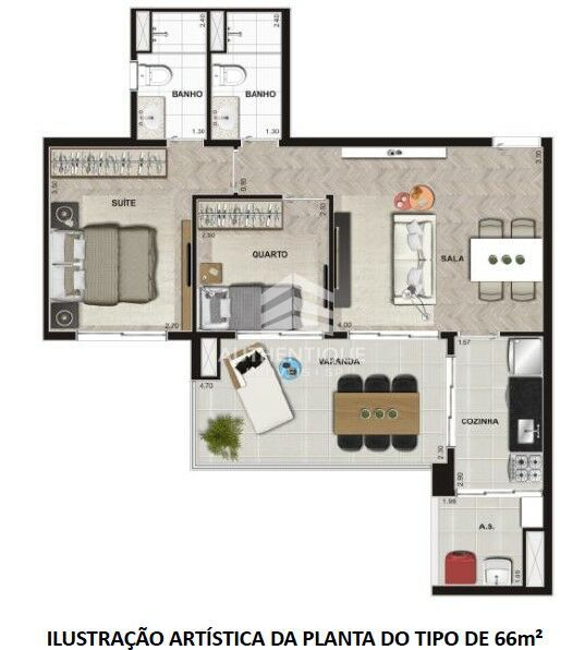 Apartamento, 2 quartos, 66 m² - Foto 47