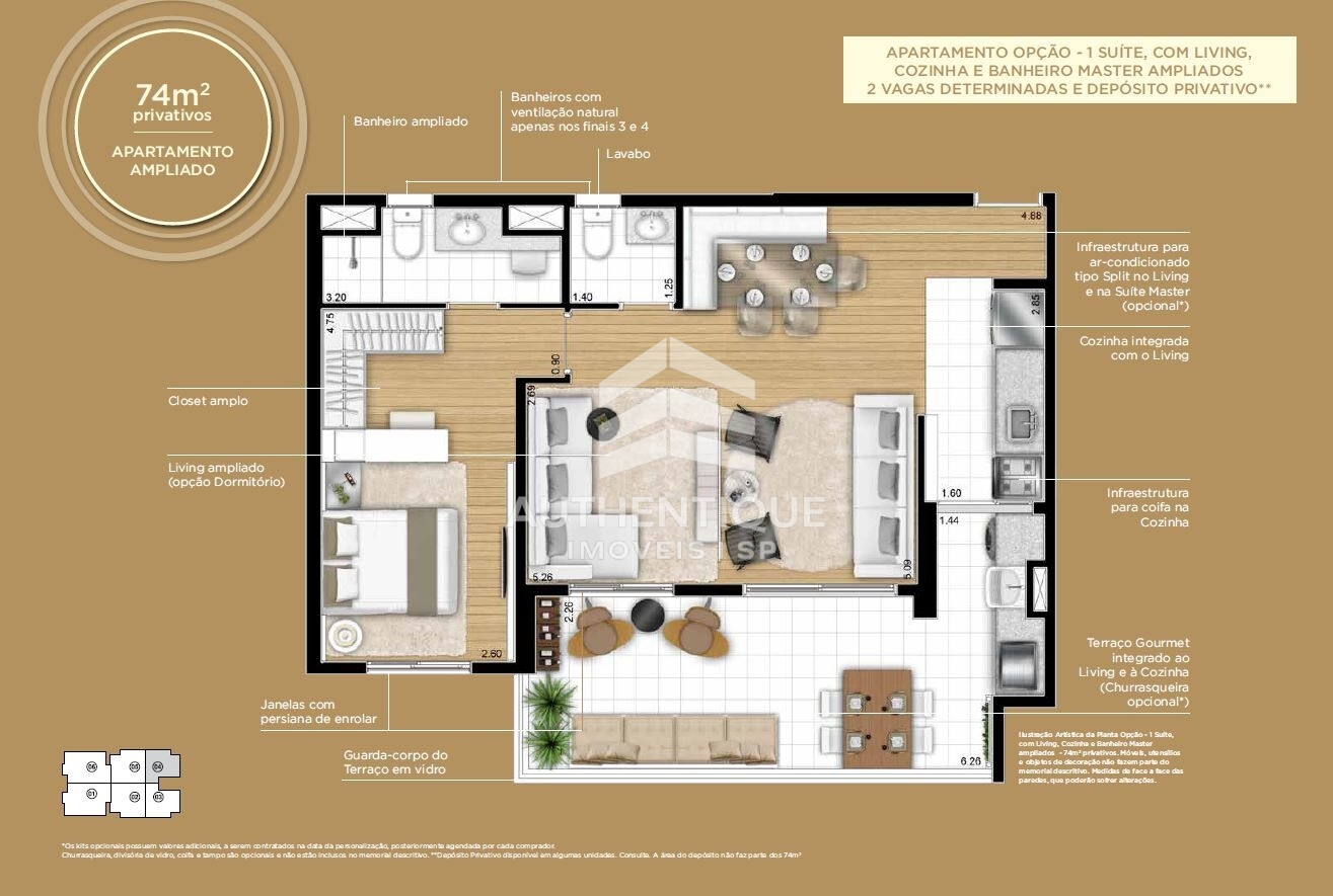 Apartamento, 1 quarto, 74 m² - Foto 21