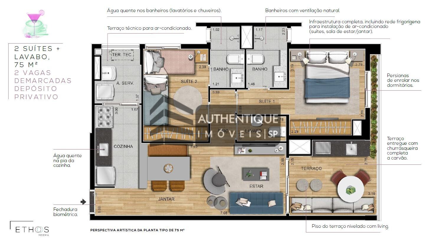 Apartamento à venda com 2 quartos, 75m² - Foto 29