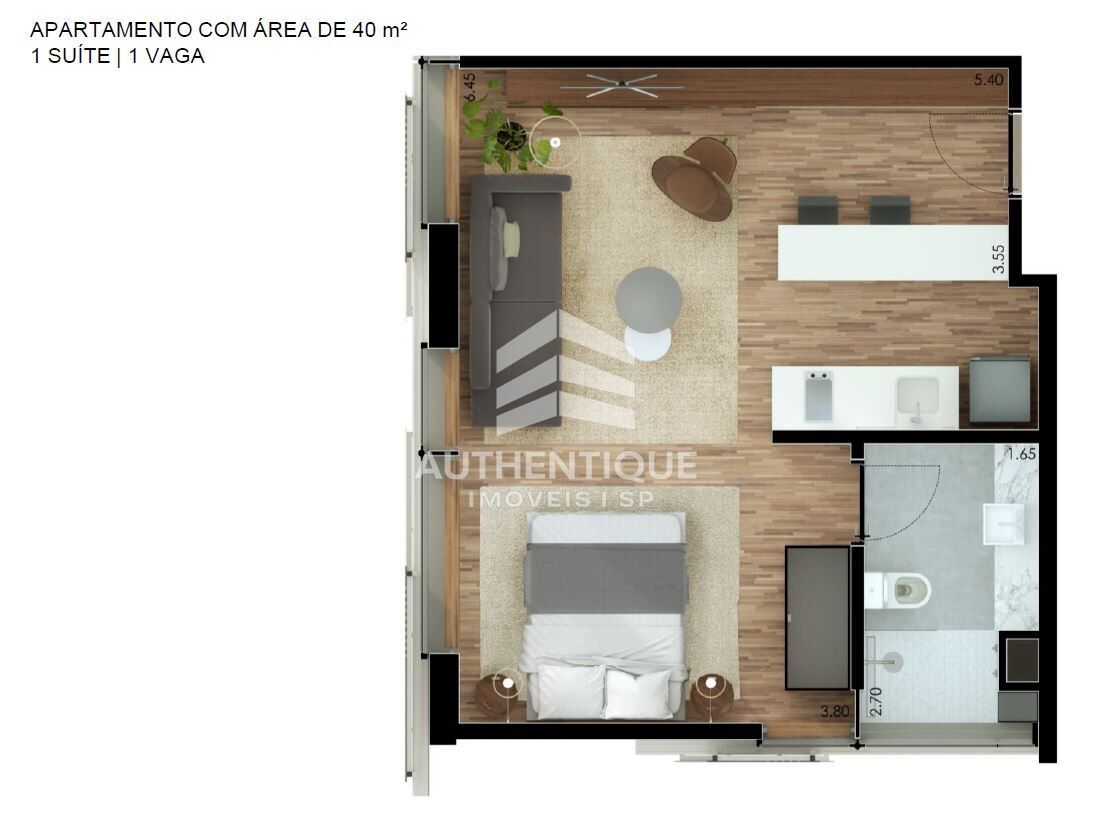 Apartamento, 1 quarto, 41 m² - Foto 49