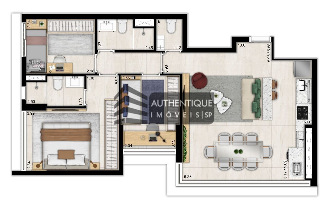 Apartamento à venda com 3 quartos, 79m² - Foto 35