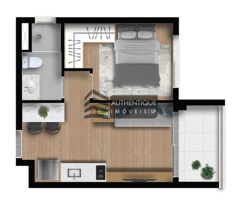 Apartamento à venda com 1 quarto, 37m² - Foto 17