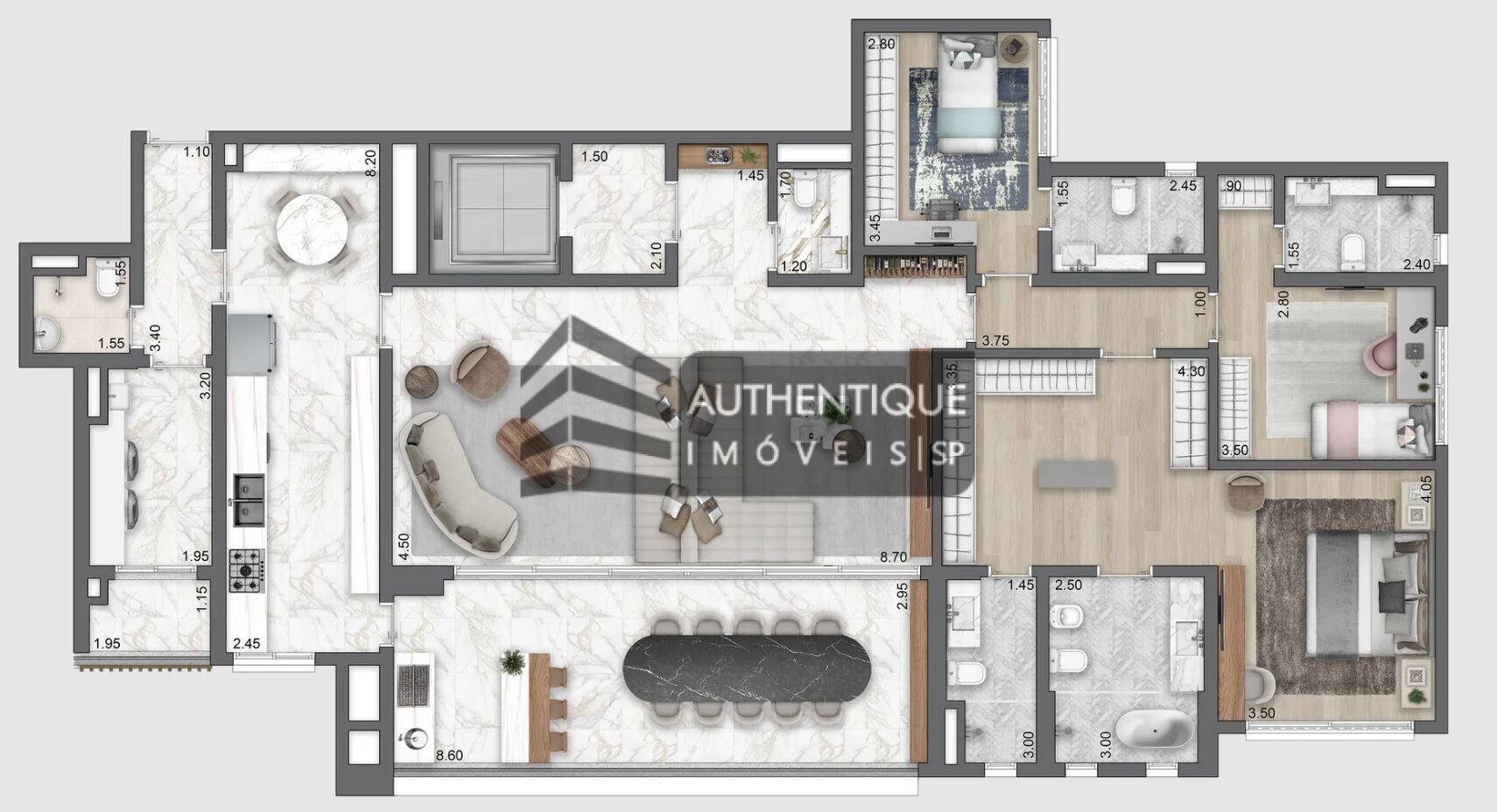 Apartamento à venda com 4 quartos, 210m² - Foto 11