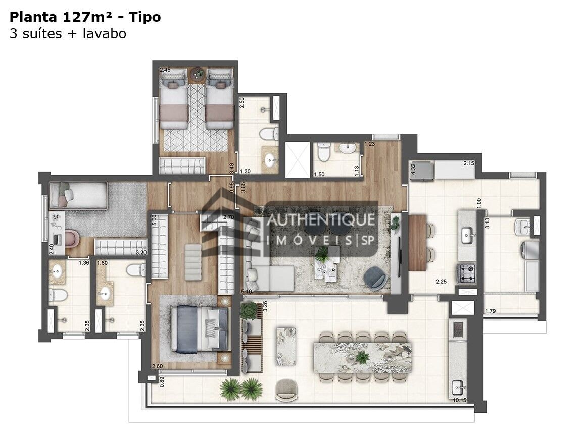 Apartamento à venda com 3 quartos, 127m² - Foto 29