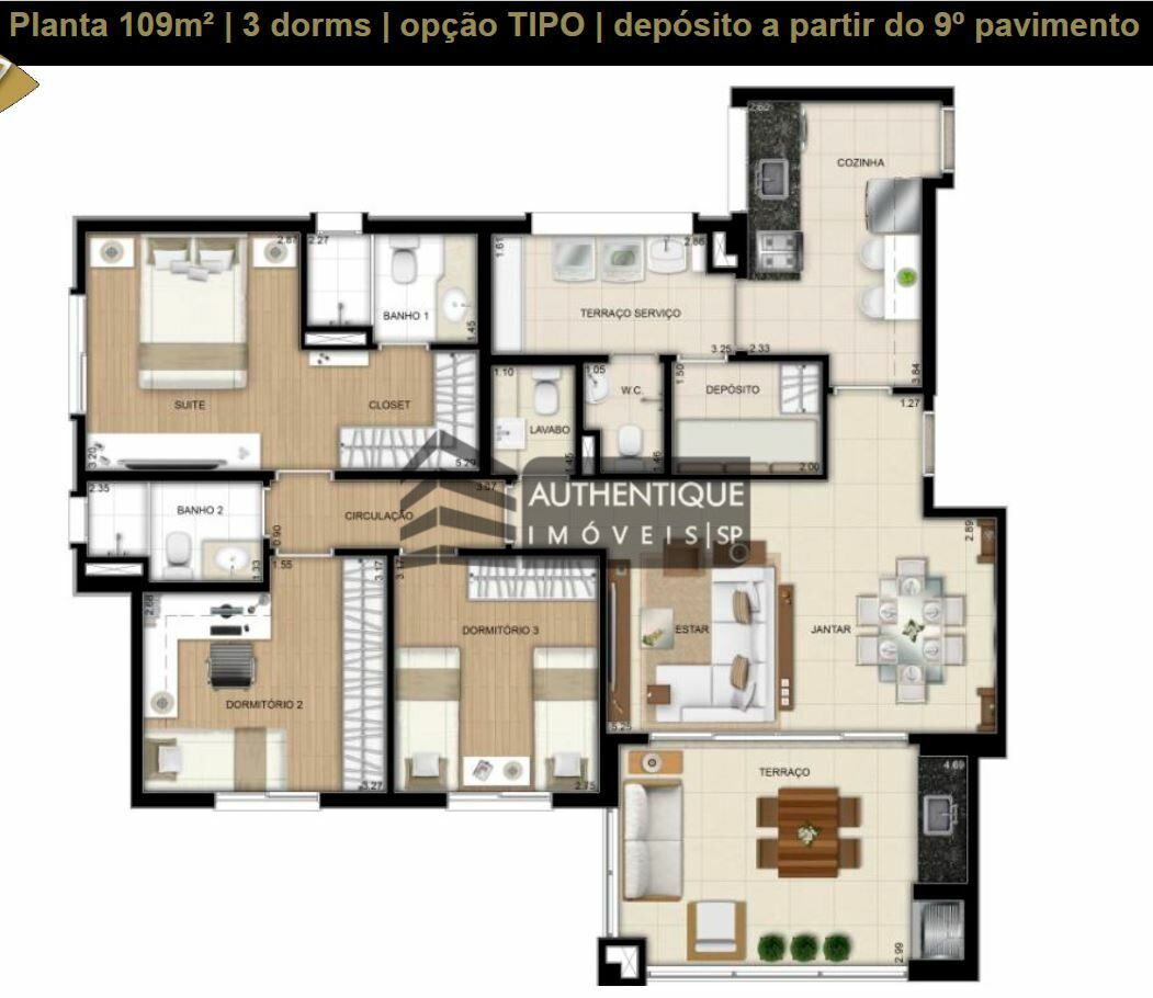 Apartamento à venda com 3 quartos, 109m² - Foto 14