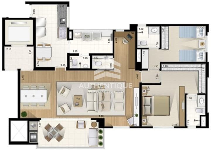 Apartamento, 2 quartos, 110 m² - Foto 23