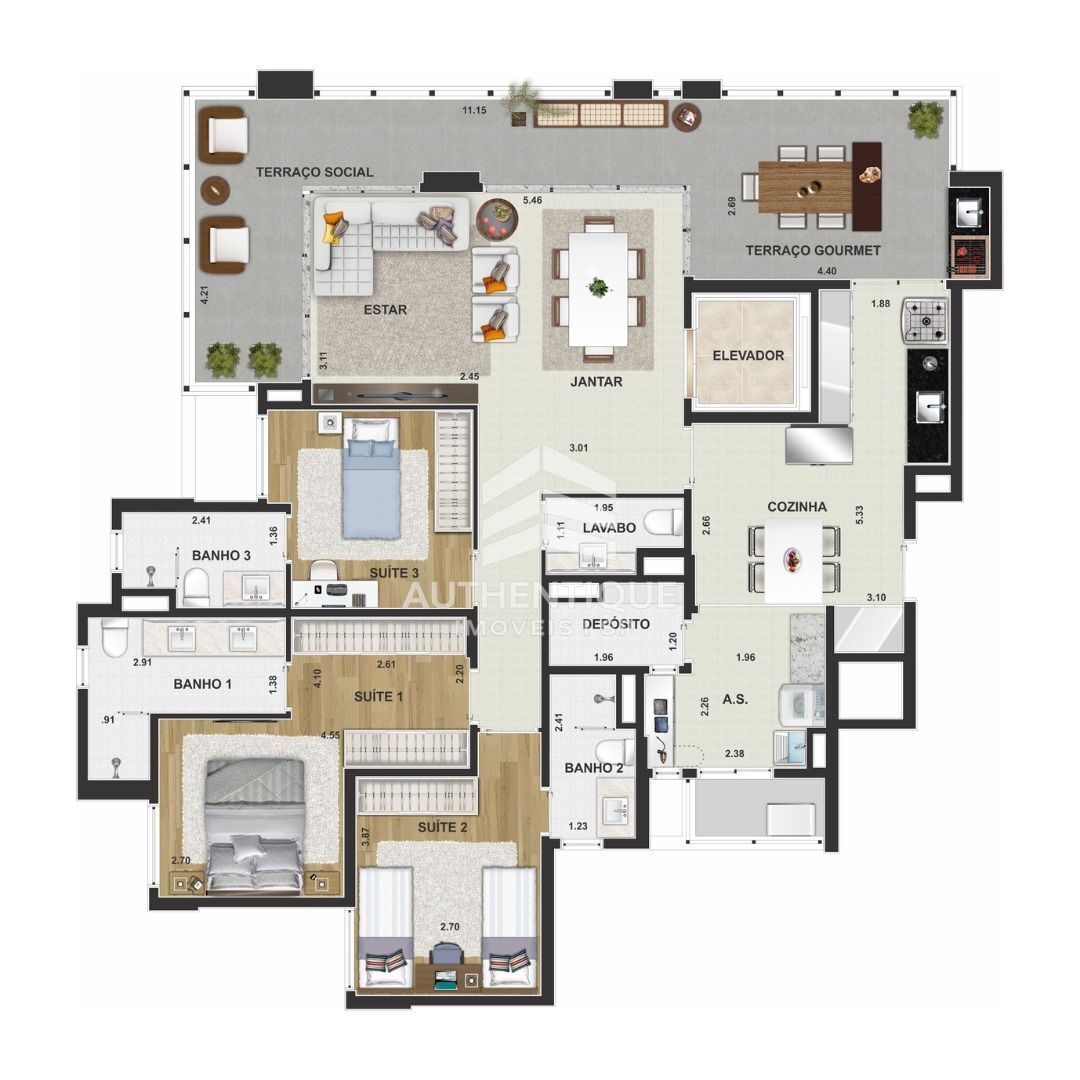 Apartamento, 3 quartos, 132 m² - Foto 34