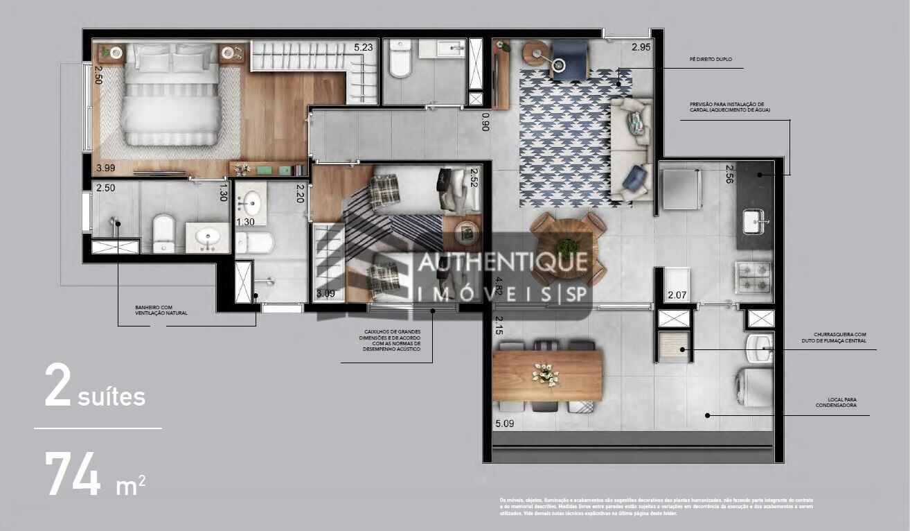 Apartamento à venda com 2 quartos, 74m² - Foto 19