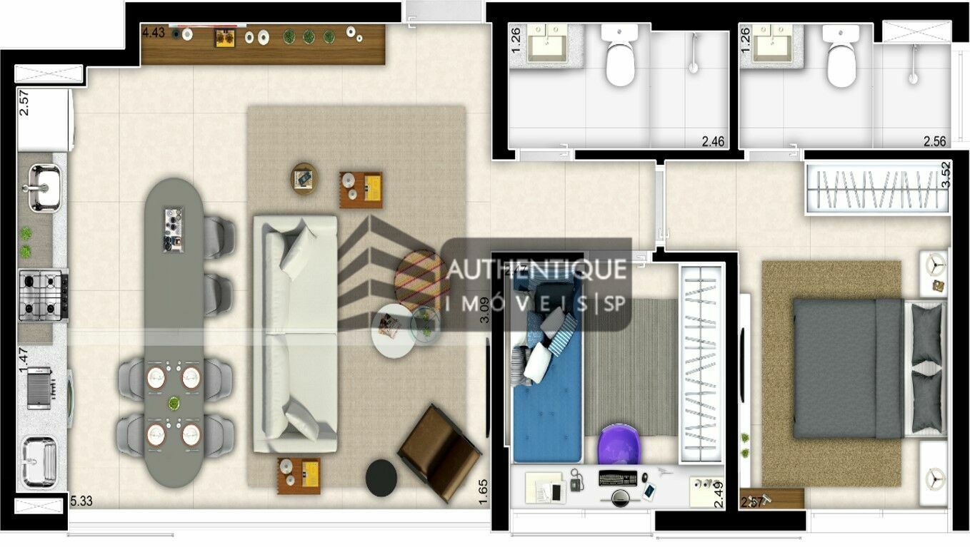 Apartamento à venda com 1 quarto, 38m² - Foto 23