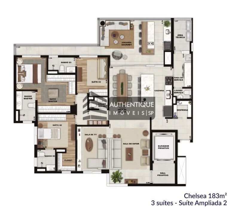 Apartamento à venda com 4 quartos, 209m² - Foto 52