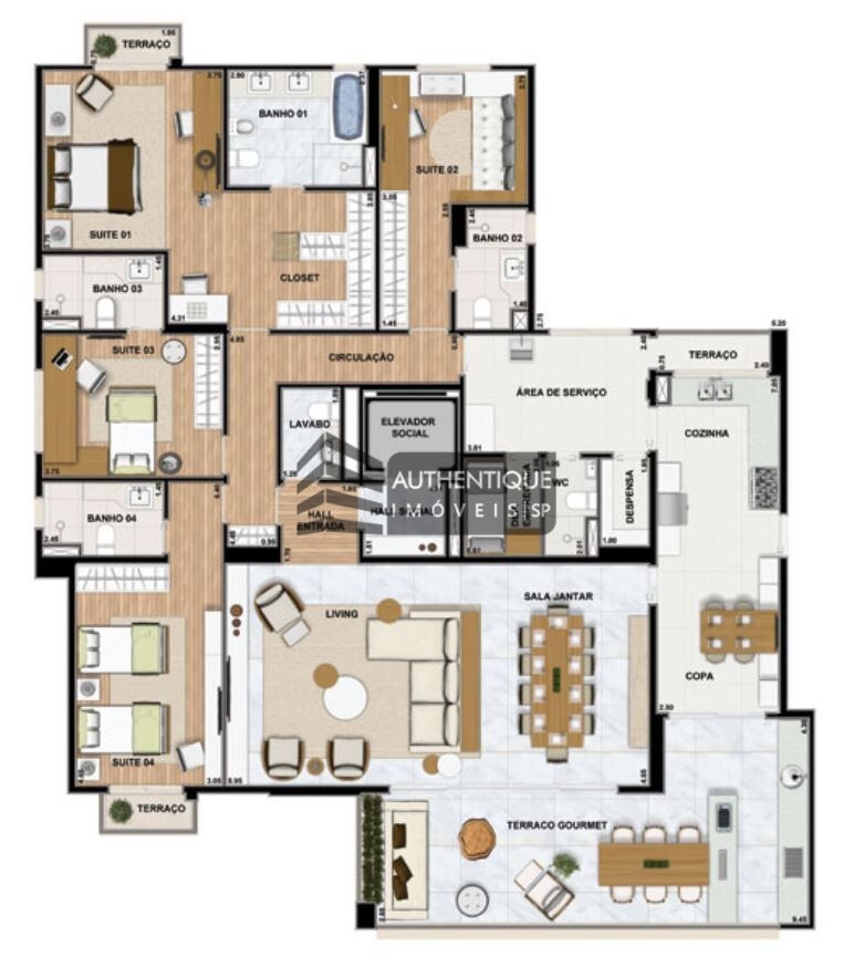 Apartamento à venda com 4 quartos, 246m² - Foto 20