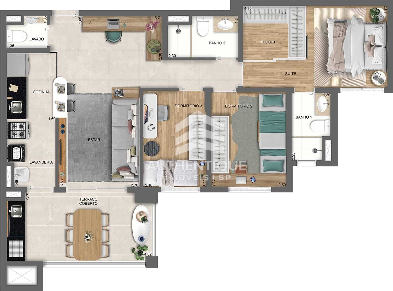 Apartamento, 4 quartos, 106 m² - Foto 43