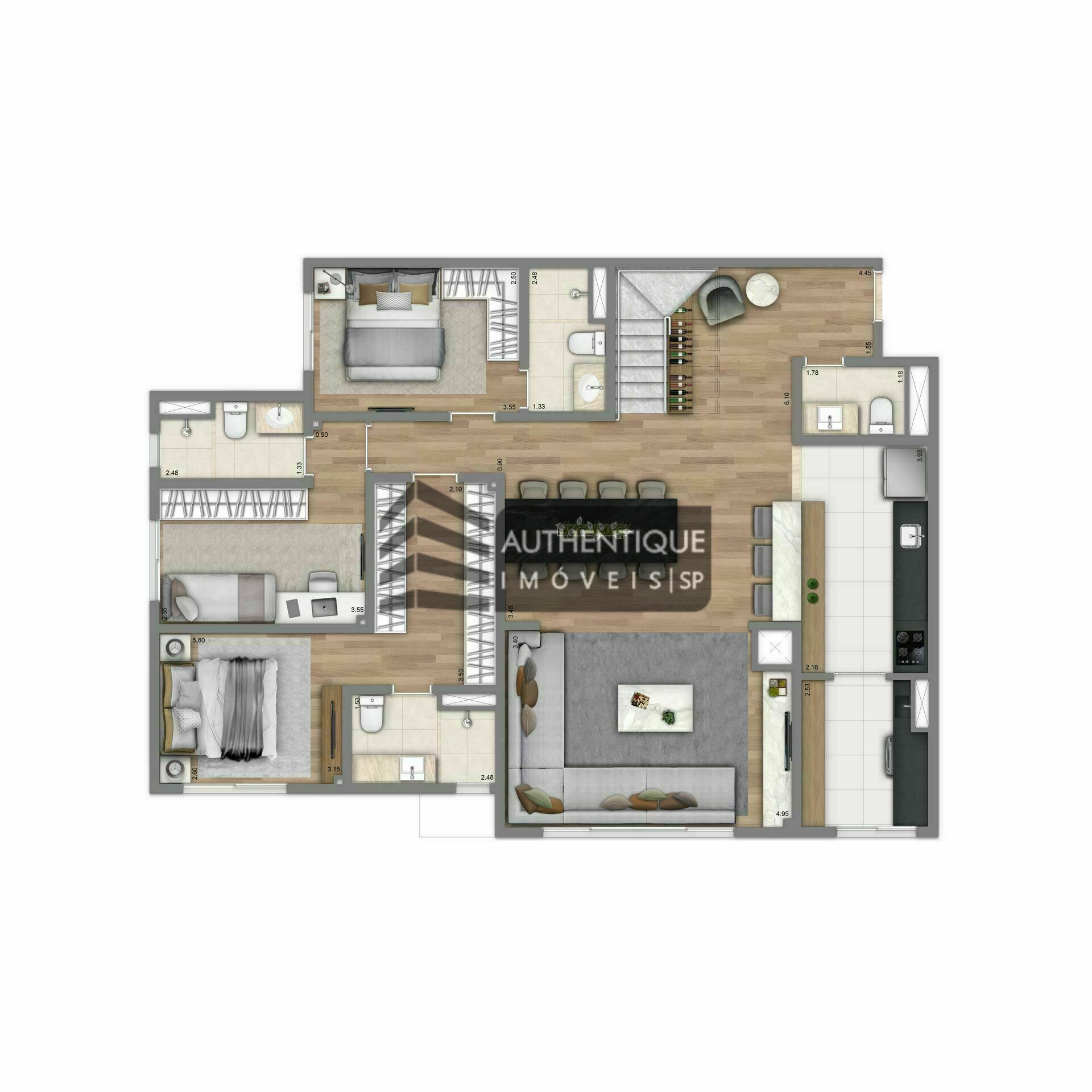 Apartamento à venda com 4 quartos, 210m² - Foto 47