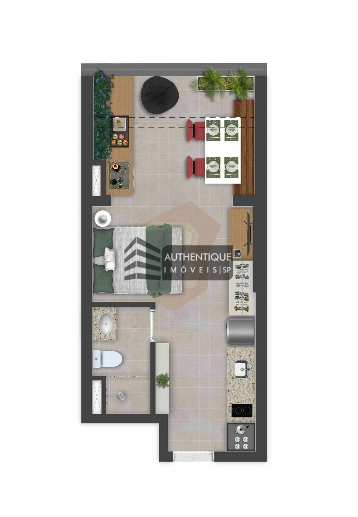 Apartamento à venda com 1 quarto, 62m² - Foto 36