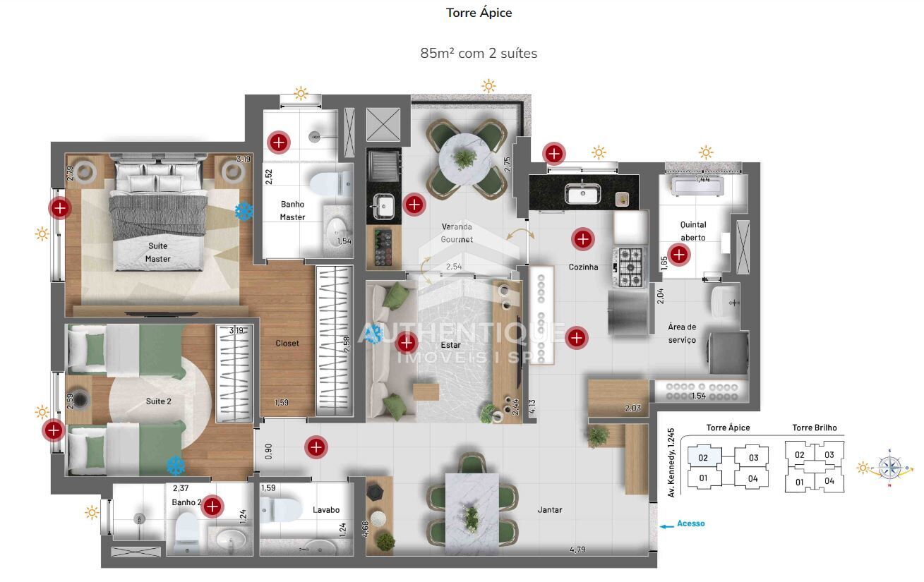 Apartamento, 2 quartos, 85 m² - Foto 38