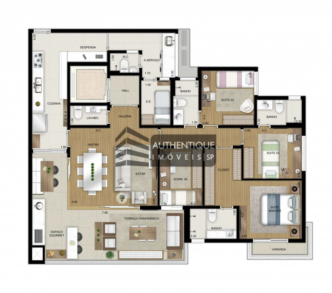 Apartamento à venda com 4 quartos, 188m² - Foto 30