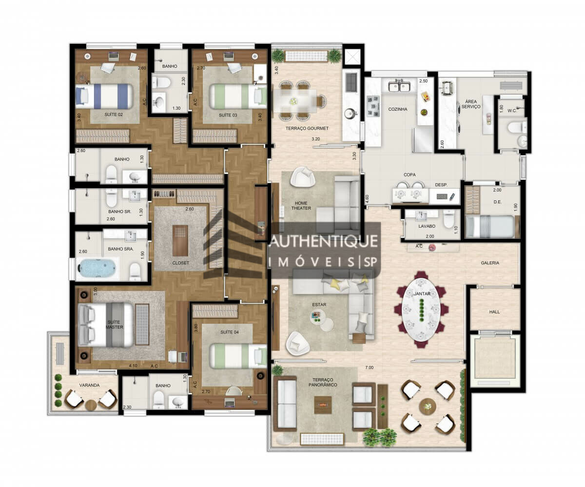 Apartamento à venda com 4 quartos, 188m² - Foto 32