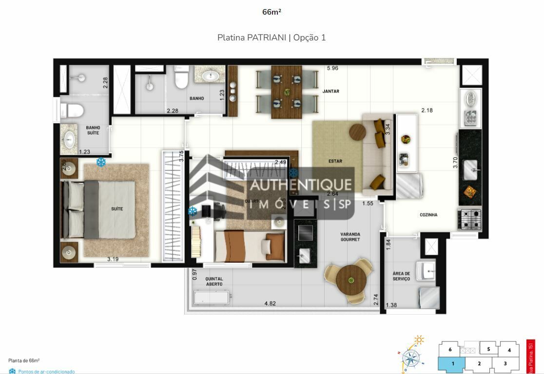 Apartamento à venda com 2 quartos, 66m² - Foto 10