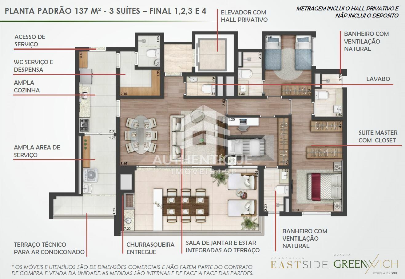 Apartamento, 3 quartos, 137 m² - Foto 12