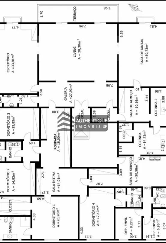 Apartamento à venda com 4 quartos, 420m² - Foto 5