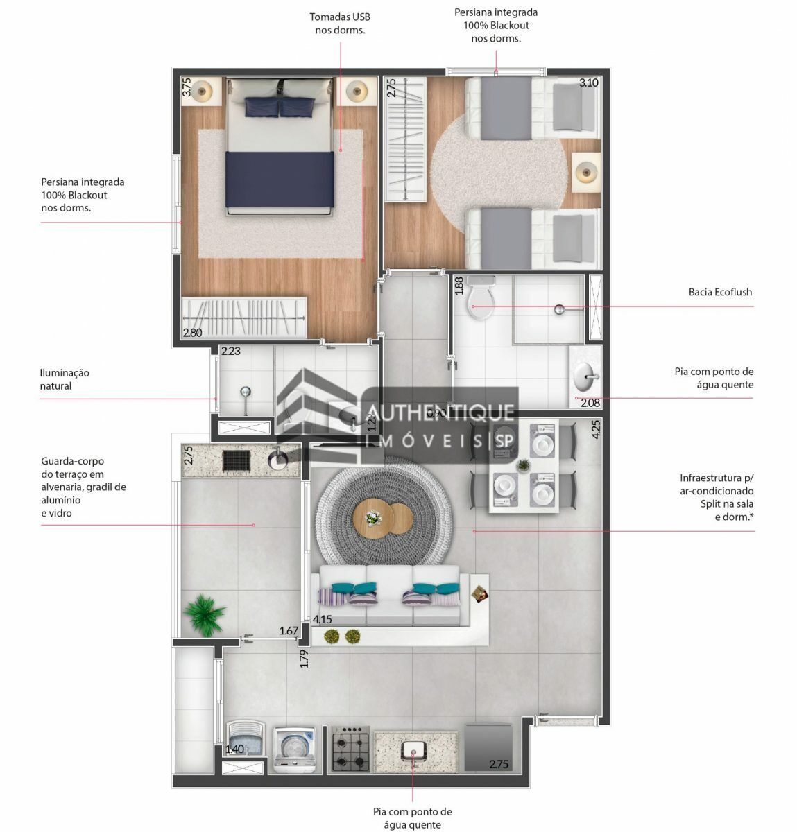 Apartamento à venda com 2 quartos, 58m² - Foto 28