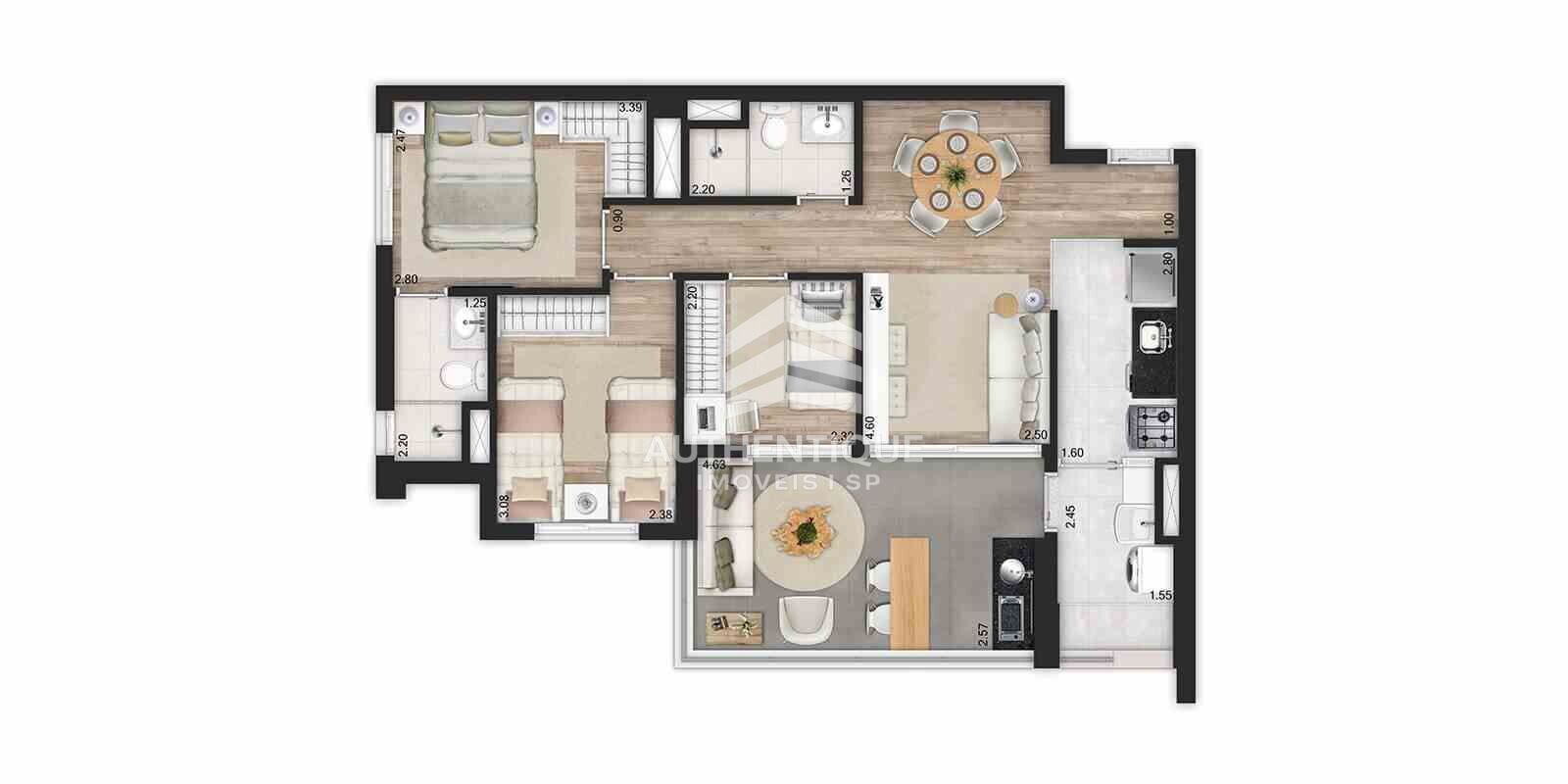 Apartamento, 2 quartos, 66 m² - Foto 45