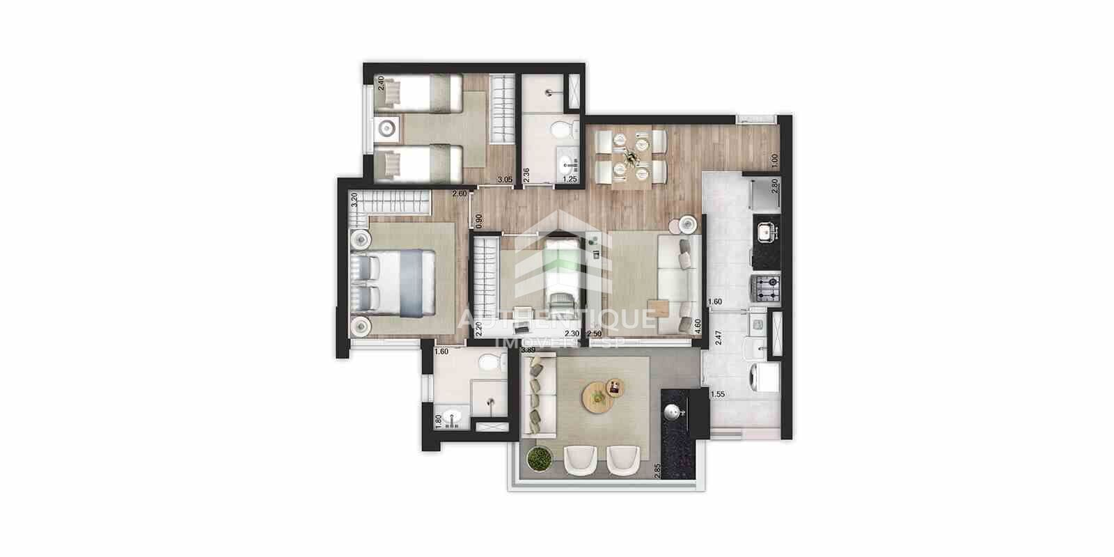 Apartamento, 2 quartos, 66 m² - Foto 43