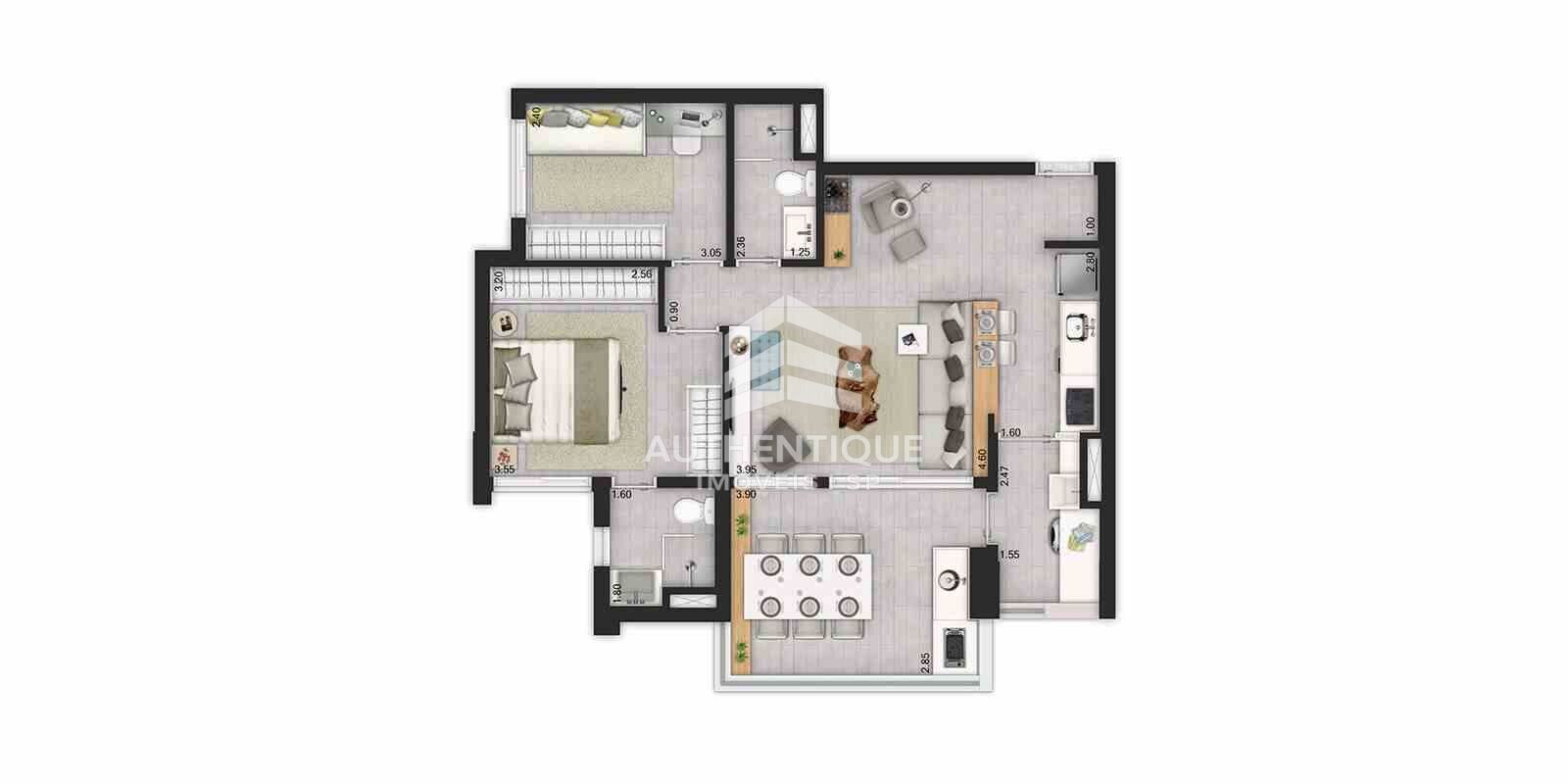 Apartamento, 2 quartos, 66 m² - Foto 44