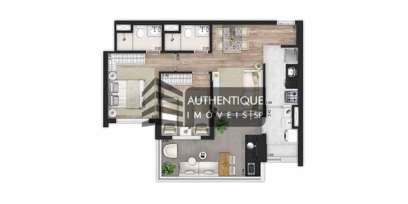 Apartamento à venda com 2 quartos, 66m² - Foto 42