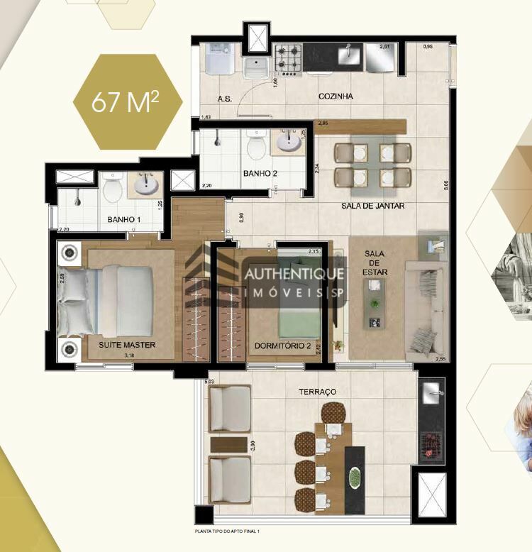 Apartamento à venda com 2 quartos, 67m² - Foto 19