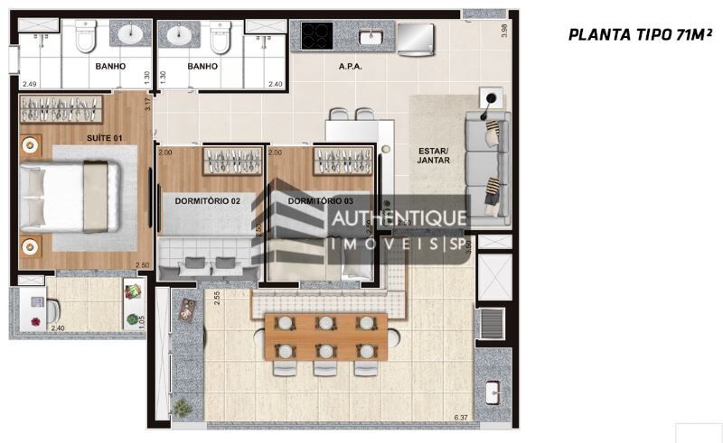 Apartamento à venda com 2 quartos, 71m² - Foto 49