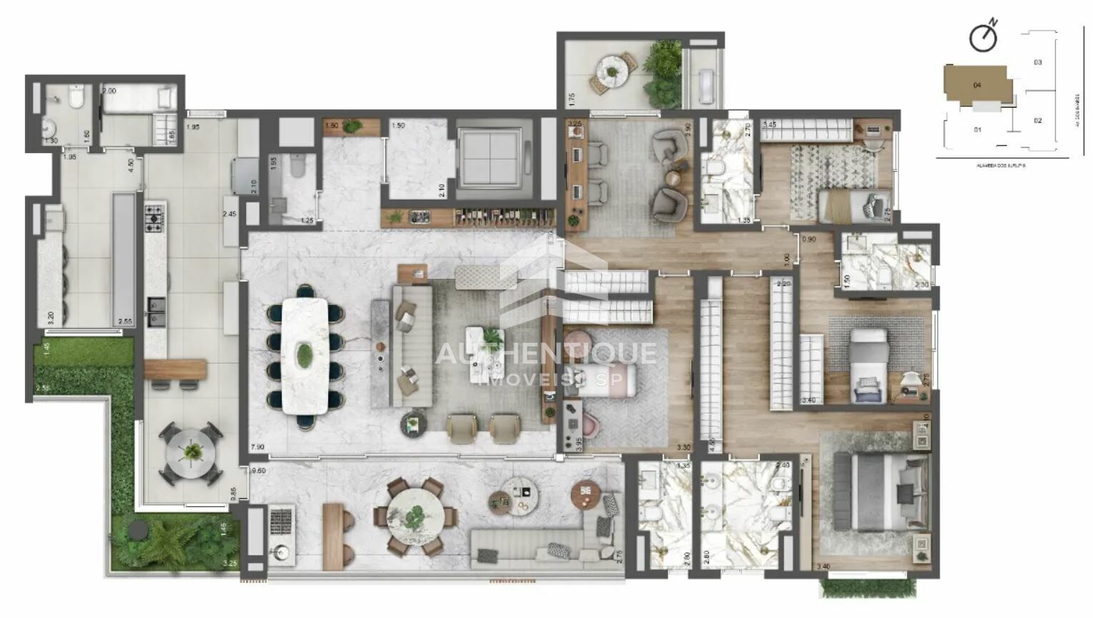 Apartamento, 3 quartos, 252 m² - Foto 21
