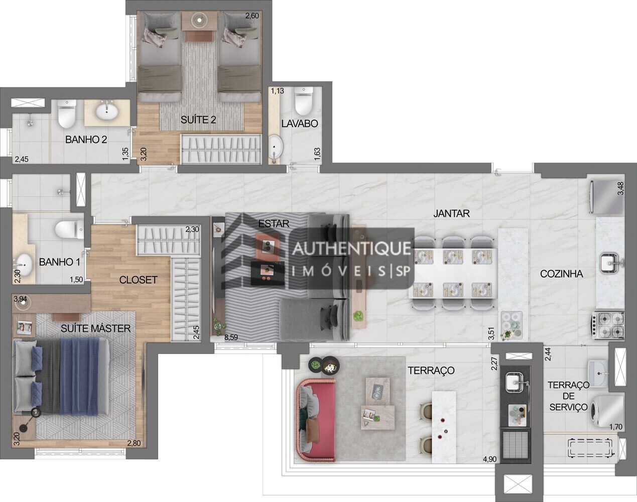 Apartamento à venda com 4 quartos, 130m² - Foto 29