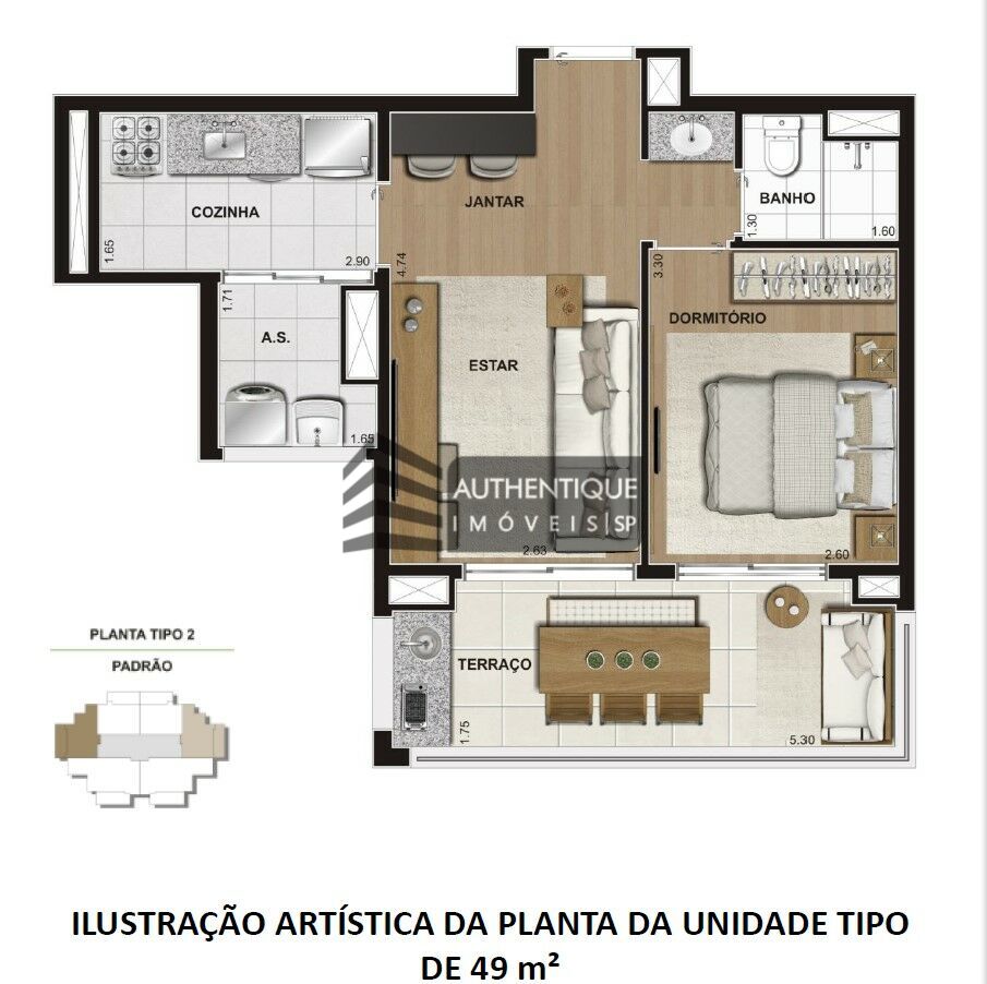 Apartamento à venda com 1 quarto, 49m² - Foto 29