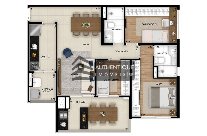 Apartamento à venda com 2 quartos, 63m² - Foto 9