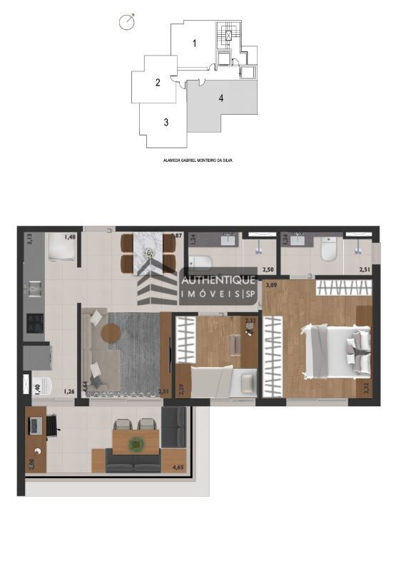 Apartamento à venda com 1 quarto, 33m² - Foto 34